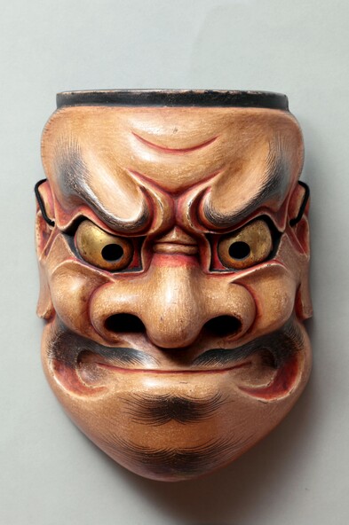 第22回全国能面公募展・写し面の部/最優秀賞 「大癋見(おおべしみ)」田中徳平さん(福岡県)作