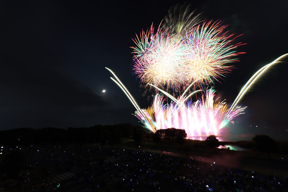 間近で体感する花火の音と美しさは、「おうら祭り」ならでは!