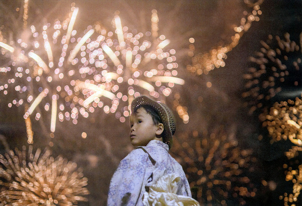 夏の夜空に咲く大輪の花火を家族みんなで観賞してみては?