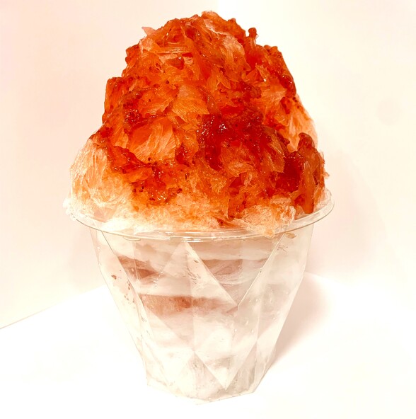 四代目徳次郎 日光の天然氷のかき氷 とちあいかいちご 1,000円 ※トッピング あずき300円 練乳200円