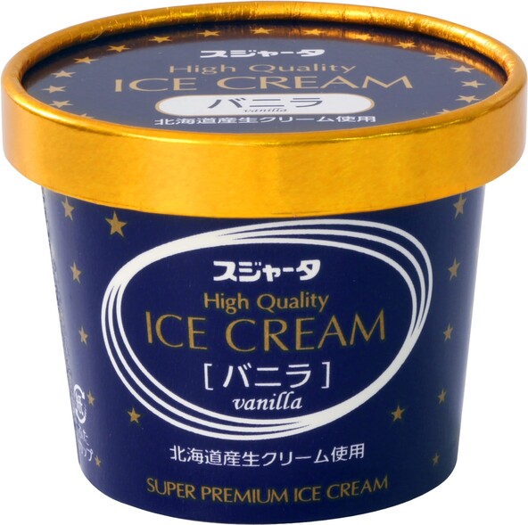シンカンセンスゴイカタイアイス” (スジャータアイスクリーム バニラ味) 390円(税込)