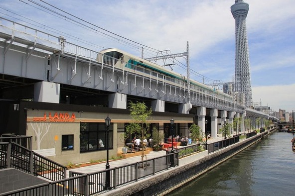 枕橋から見える「東京ミズマチ」