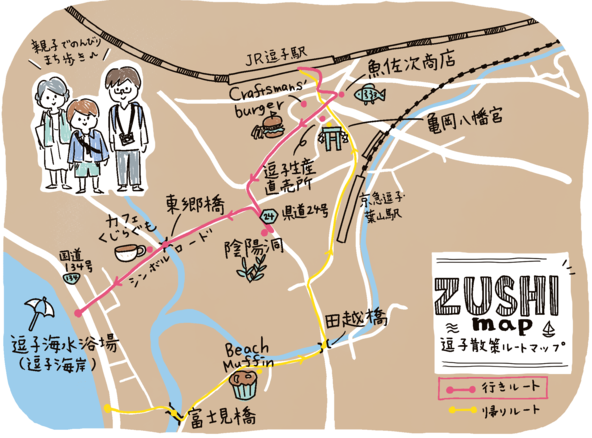 逗子は子供と歩くのにちょうど良いコンパクトなまち