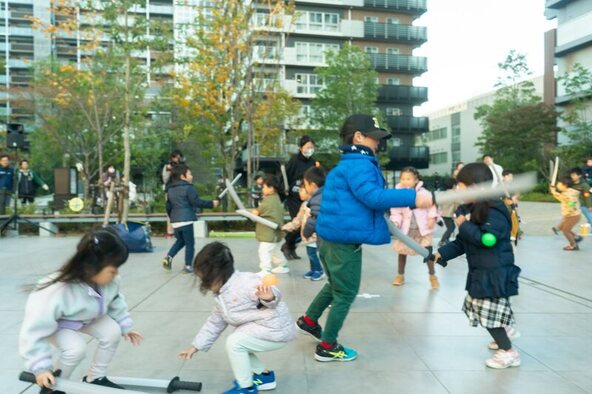 参加型のチャンバラで模擬合戦が楽しめます