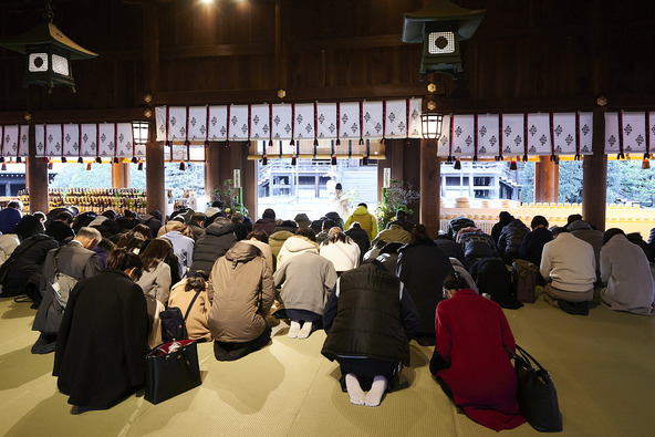 拝殿でのお祓いの様子