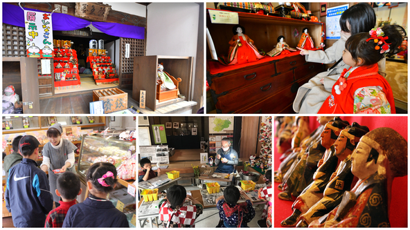 展示場所やイベントが掲載されている「おひなさんマップ」を見ながら、まちなかを巡ろう!