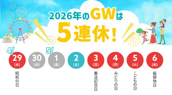2026年のゴールデンウィーク