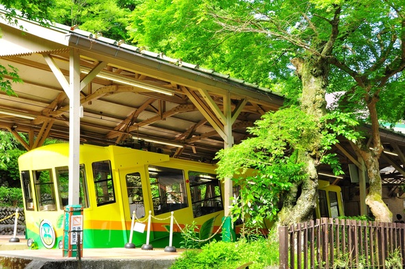 高尾山登山口「清滝駅」のケーブルカー(画像提供:jooko3 / PIXTA)