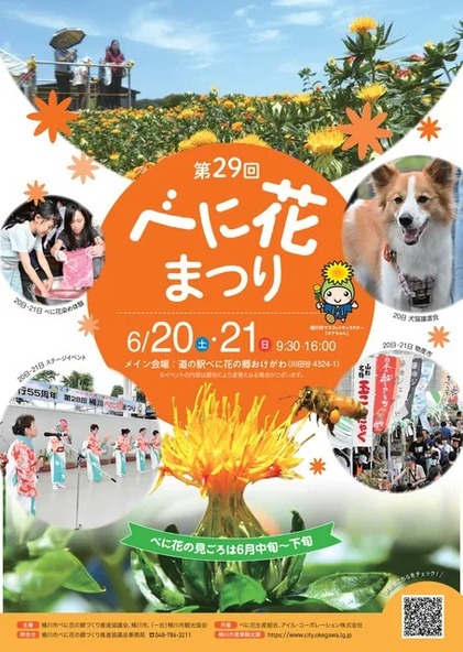 美しく咲き誇るべに花を見に行こう!