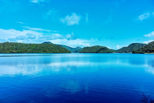 三方五湖ネイチャークルーズが航行する三方五湖の一つ、菅湖