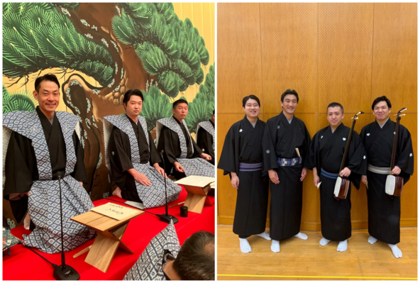 歌舞伎公演で演奏する長唄の舞台の雰囲気を、間近に感じられます