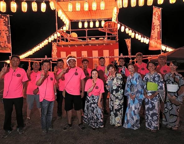 五葉盆踊りの会場となる筑西市立明野五葉学園のグラウンド