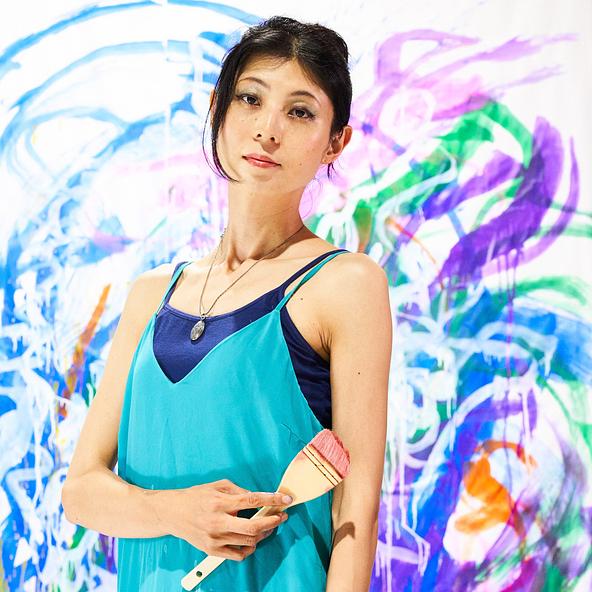 画家・中林可寶氏によるライブペイント