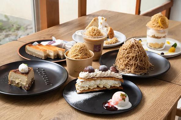 農園直送の栗で作る多彩なモンブランやスイーツ