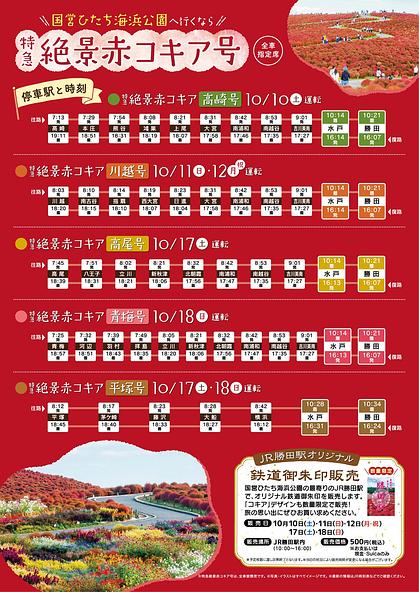 秋のひたちなかへ便利な直通列車