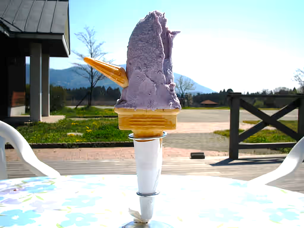 園内で採れるフルーツなどを使った自家製ジェラートは親子に大人気!