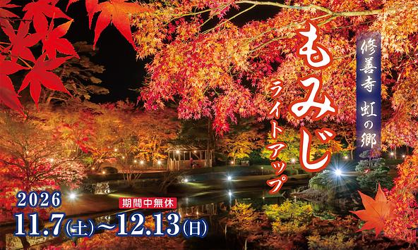 もみじライトアップ~秋色の夢灯り~(2026年11月7日〜12月13日)