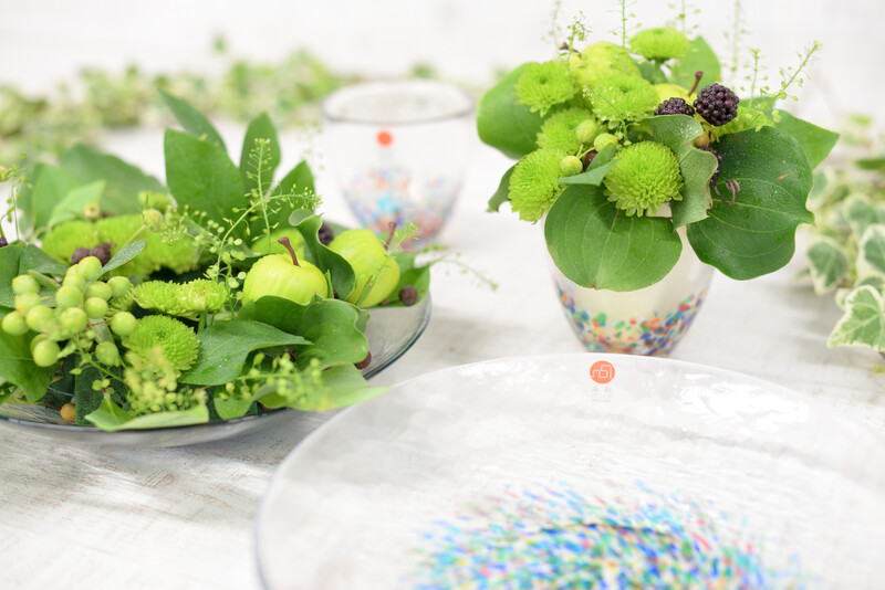 青森の伝統工芸品の器に花をいける<br/>フラワーアレンジメント体験開催