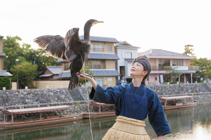 流木オブジェ(タイトル)鵜飼の鵜 余ら