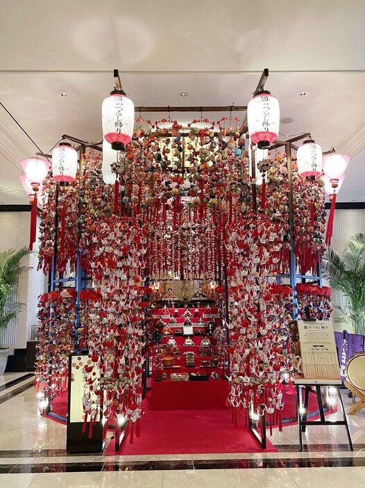 名古屋マリオットアソシアホテル 雛のつるし飾り | 名古屋の春を彩る