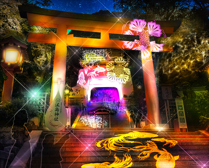 江の島灯籠2024 | 夏の江の島を彩る光のイベント 江の島の伝説が最新