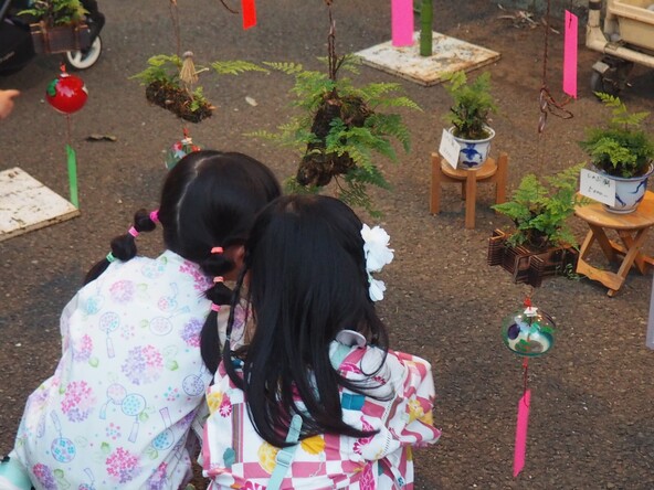 伝統工芸の実演と販売（つりしのぶ）