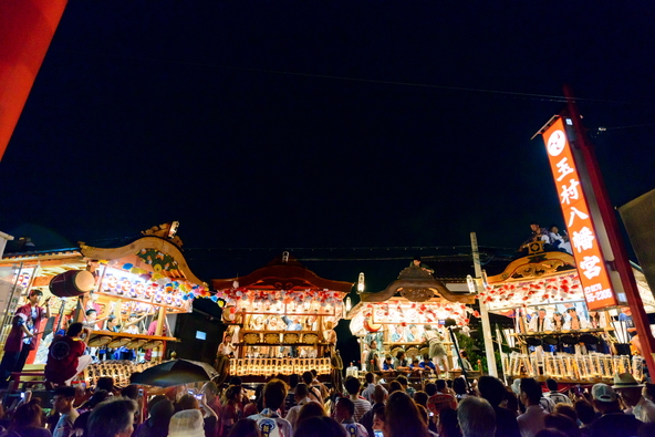 屋台が玉村町のまちなかを行き交う祇園祭が始まったのは、大正時代中期ごろからだといわれています