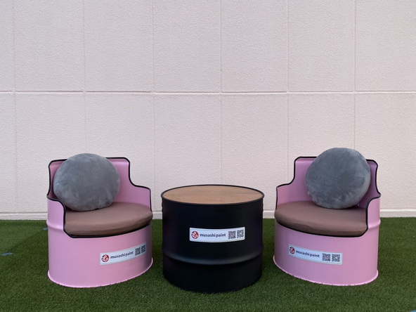 ドラム缶リメイクテーブル＆チェアー