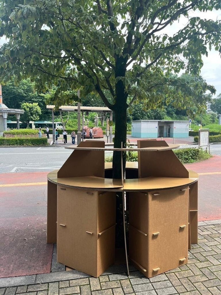 段ボールカウンターテーブル