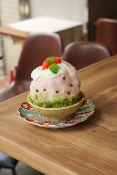 「濃厚抹茶とネコ最中と抹茶のエスプーマ」1,430円