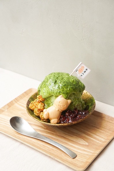 「濃厚抹茶とネコ最中と抹茶のエスプーマ」1,210円