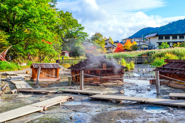 湯本温泉の源泉（画像提供：tenjou / PIXTA）