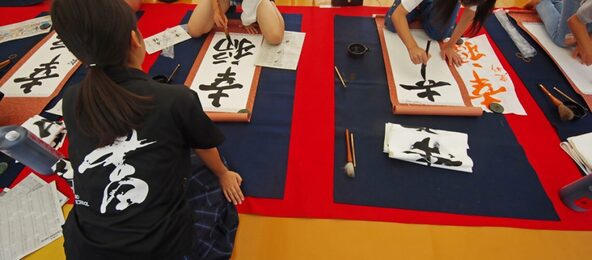 競書大会の様子