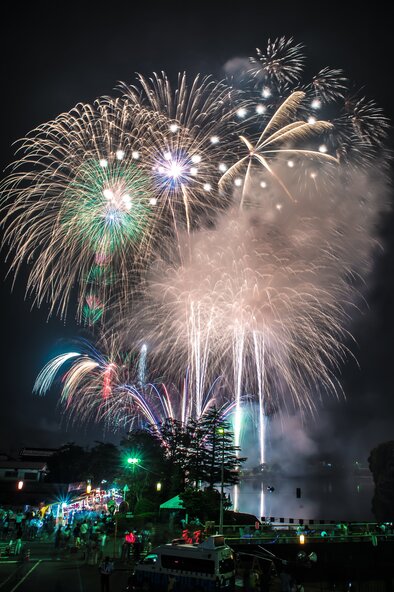 君津市の夜空いっぱいに広がる花火に感動♪