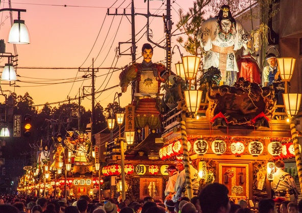 山車の整列（佐原の大祭秋祭り）