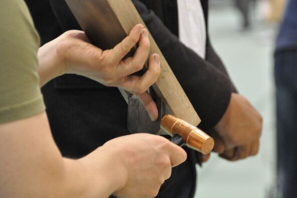 木工ストラップ作りなどのワークショップ