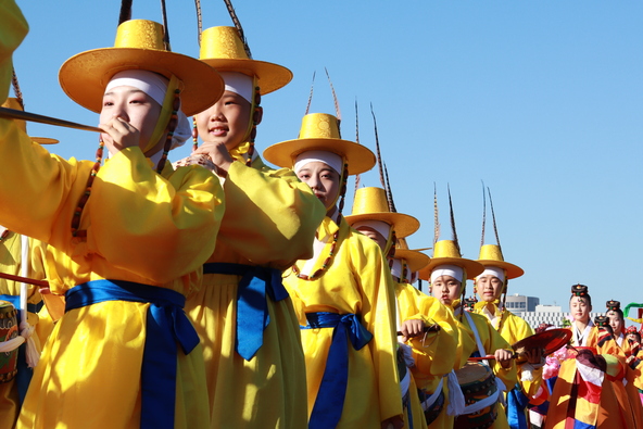 朝鮮王朝楽隊の様子