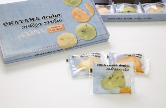 やまんぼう本舗「おかやまデニム インディゴクッキー」（ 6枚／1,188円、9枚／1,782円）
