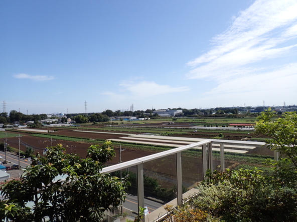 アスクル株式会社三芳センターの屋上からの地割見学の写真