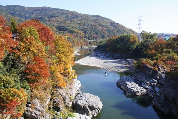 白鳥橋からの眺め（画像提供：長瀞町観光協会）