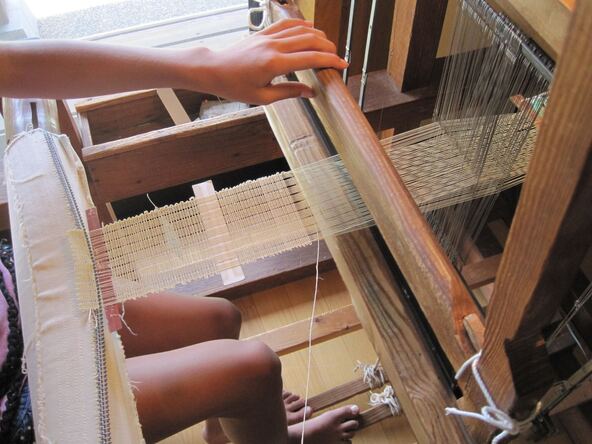 からむしコースター織体験