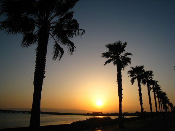 森園公園の夕日