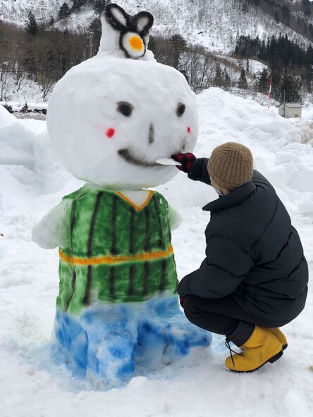 雪像づくり体験
