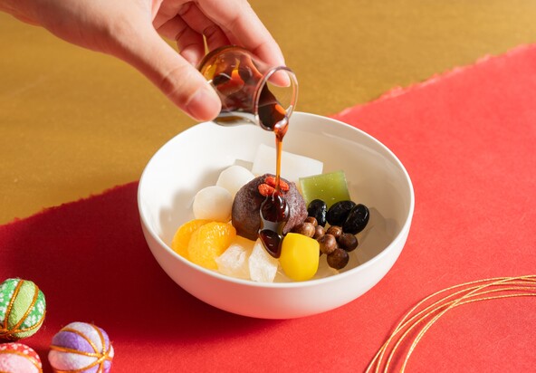 年末年始限定の「迎春あんみつ」（790円）