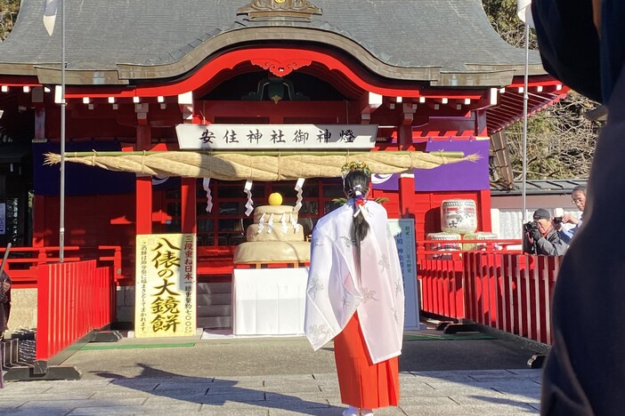 安住神社 大鏡餅奉納式（2025） | 栃木・安住神社で12月30日に「大鏡餅