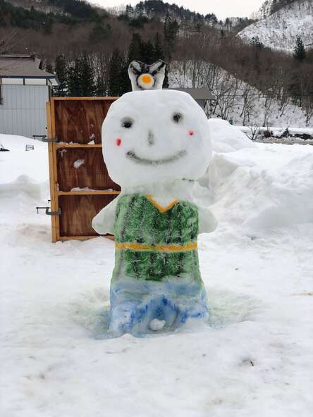 雪像づくり体験