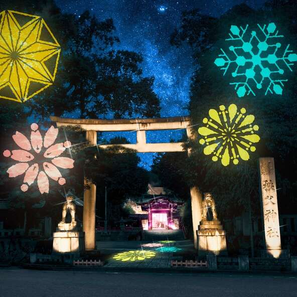 秩父神社ライトアップ　※イメージ図