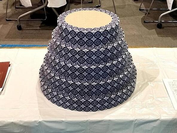 展示作品：円形鐘小台/有職