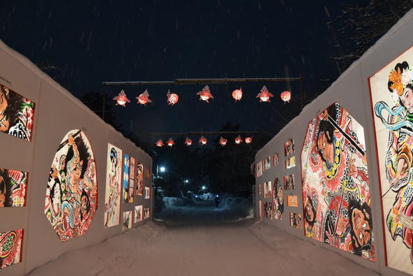 二の丸に登場する「津軽錦絵大回廊」