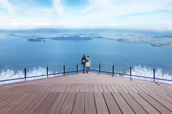 蓬莱山頂にある「Café 360」のテラスデッキ（画像はイメージです）